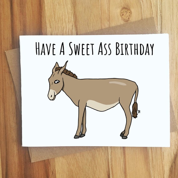 Handmade Wildlife Greetings Card - Donkey Handmade Wildlife Greetings Card - Donkey