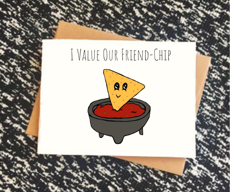 Chips and Salsa Pun Card Puns Play On Words Friends Etsy