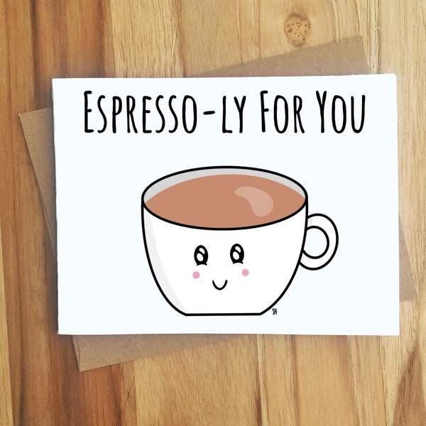 Coffee Pun Card Etsy