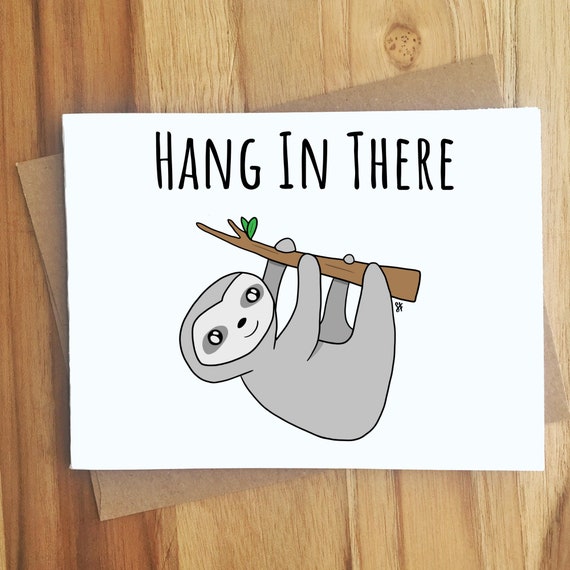 Handmade Wildlife Greetings Card - Sloth Love Handmade Wildlife Greetings Card - Sloth Love