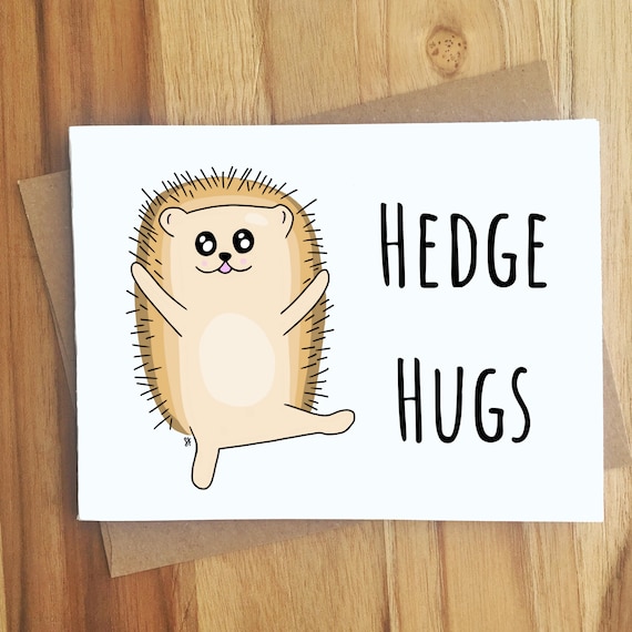 Handmade Wildlife Greetings Card - Hedgehog Handmade Wildlife Greetings Card - Hedgehog
