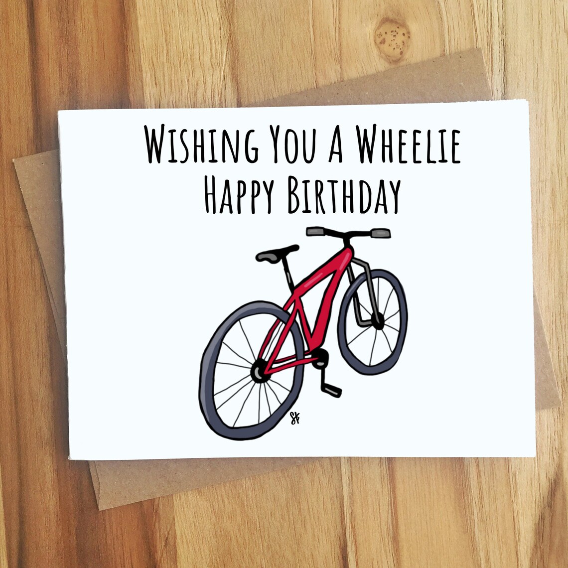 Wünschen Sie ein Wheelie alles Gute zum Geburtstag Bike Pun Etsy