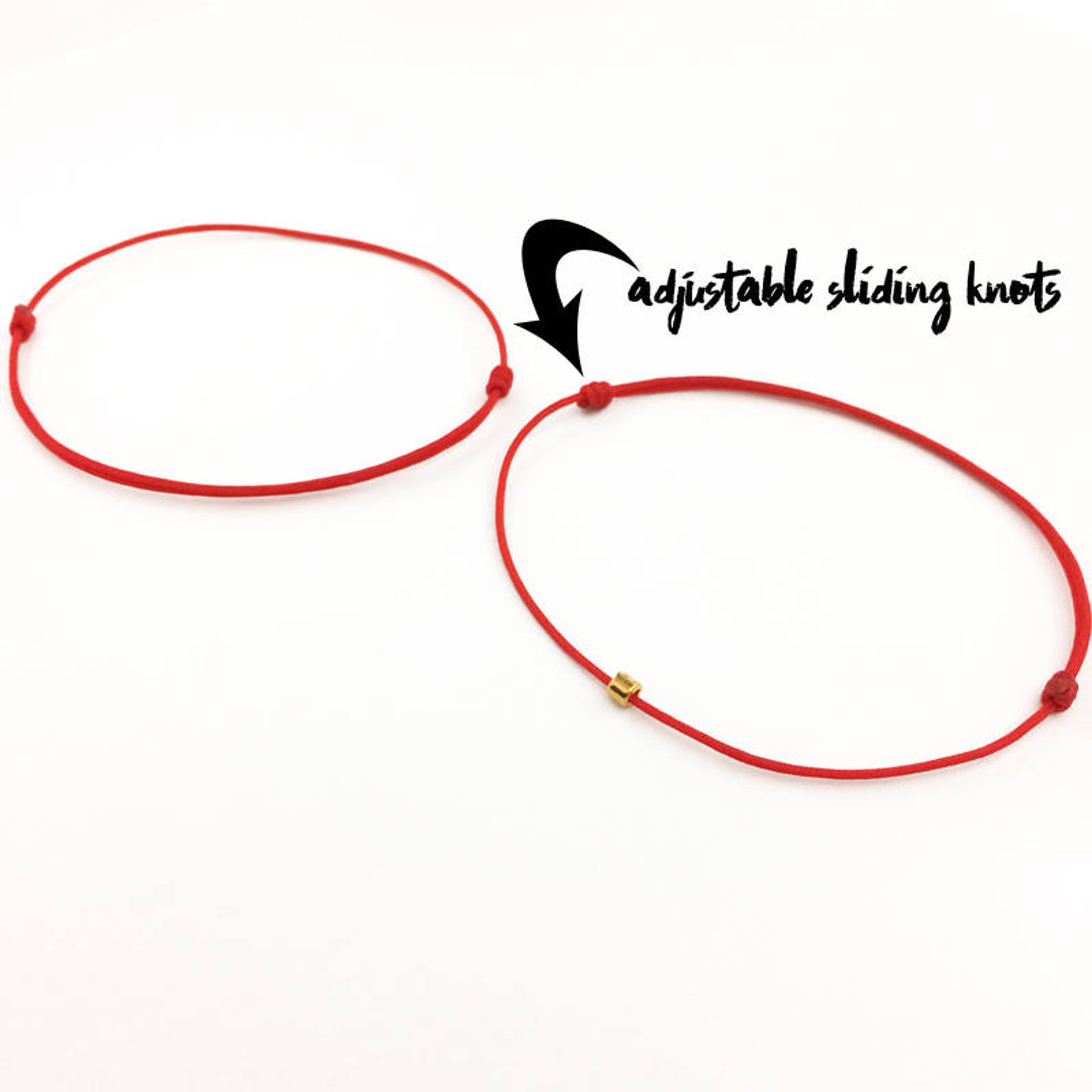 Red String Bracelets Beaded Bracelet Red Bracelet Etsy