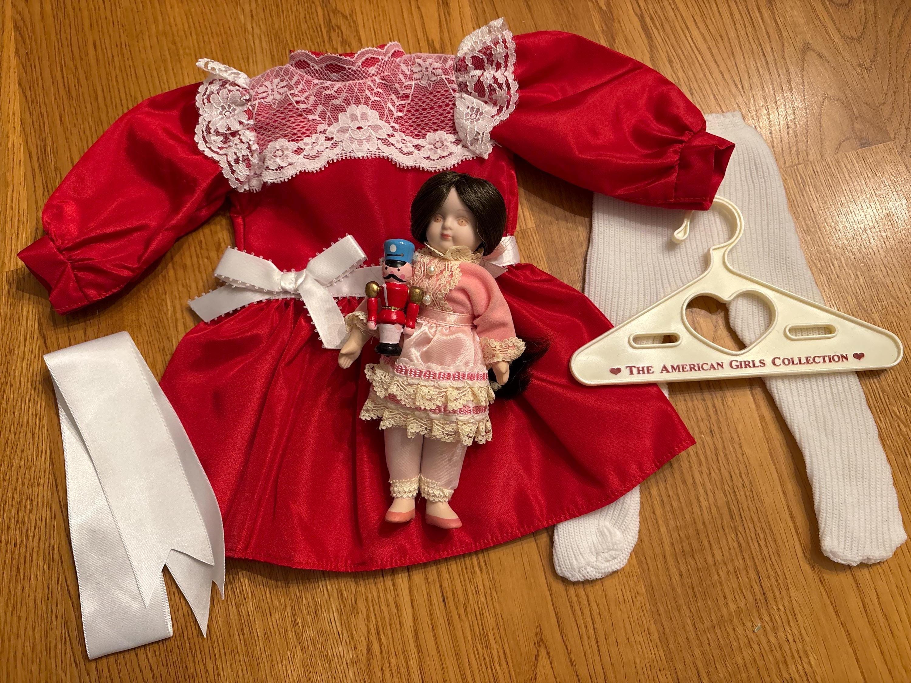 white christmas dresses Pleasant Company RARE 1989 & 1994 Samantha Christmas Cranberry Party Dress