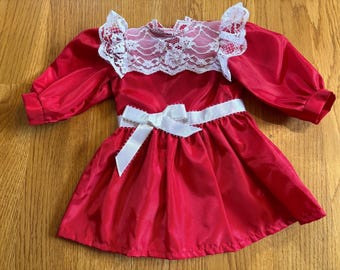 american girl vintage red velvet christmas dress Red Christmas Black Velvet Knee Length Rustic Vintage Holiday Fall Winter Flower Girl Wedding Infant Toddler Girl Church Birthday Dress