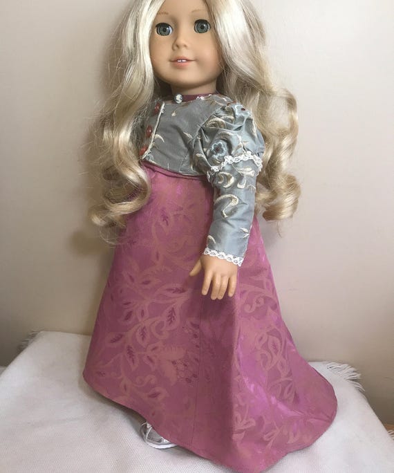 Custom Regency Outfit ~ Regency Dress, Spencer Jacket, Choker and Shoes ~ Fits American Girl Dolls or Similar 18-Inch Dolls
