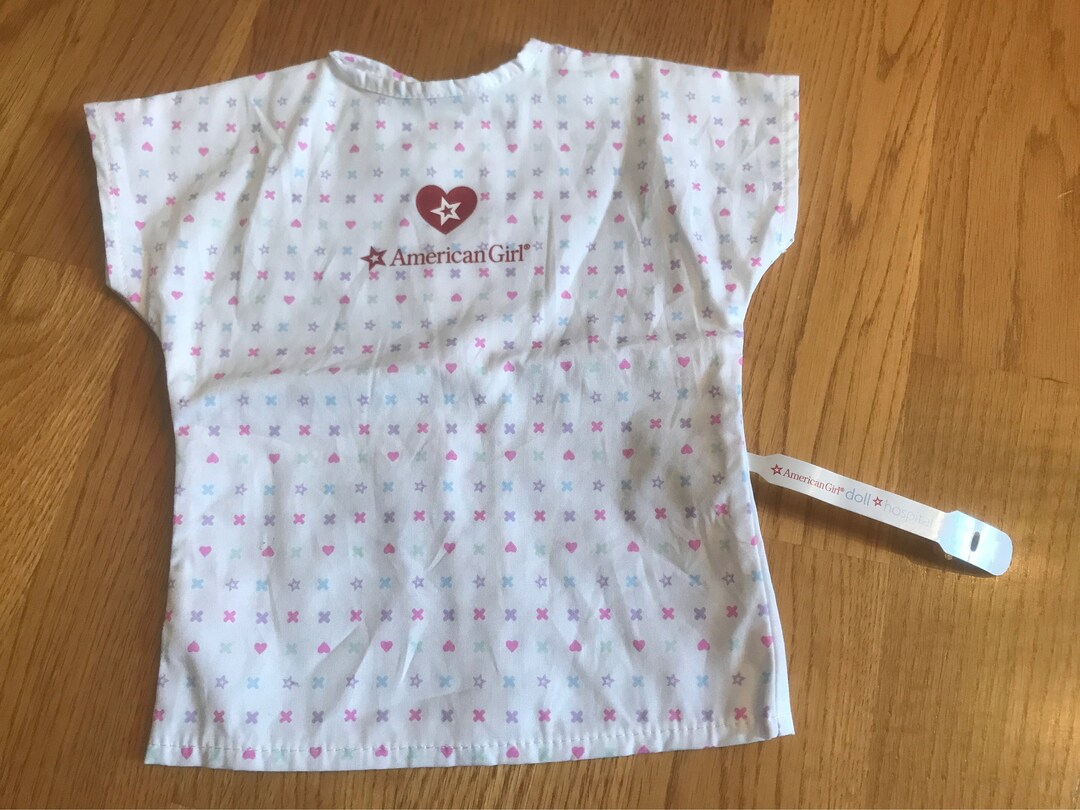 American Girl Doll Hospital Gown and Wrist Band for Creative Etsy