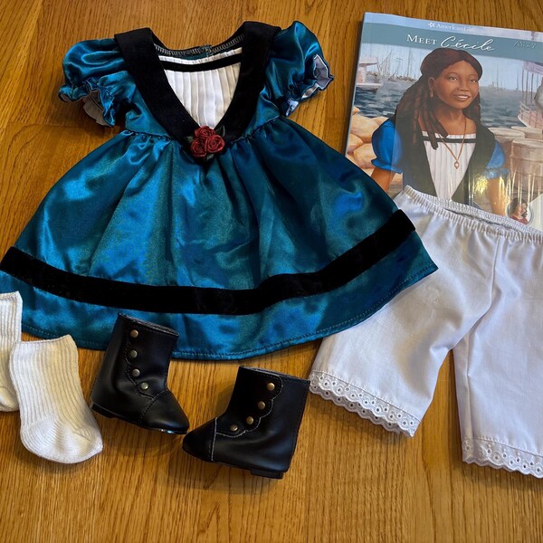 American Girl Cécile Rey's Meet Outfit ~ Marie Grace's Friend ~ Complete Meet Outfit Including Book ~ Never Used ~ Mint Condition ~ Retired