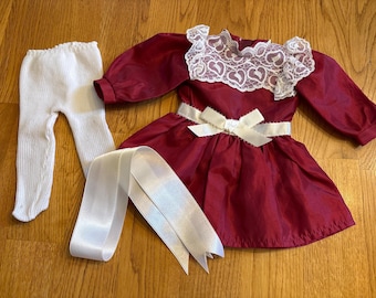 Samantha's Cranberry Party Dress, Samantha's Surprise, American Girl,  Pleasant Company, Samantha's Christmas Dress, First Version, Retired - Etsy