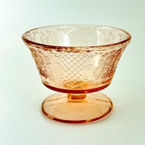 Vintage Normandie Pink Depression Glass Sherbet Cup