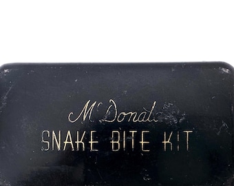 Vintage WWII Mcdonald Snake Bite Kit | Military-era First Aid Kit