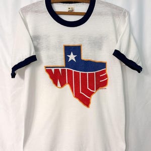 1984 Willie Nelson Vintage Tour Tee Shirt - Size Medium