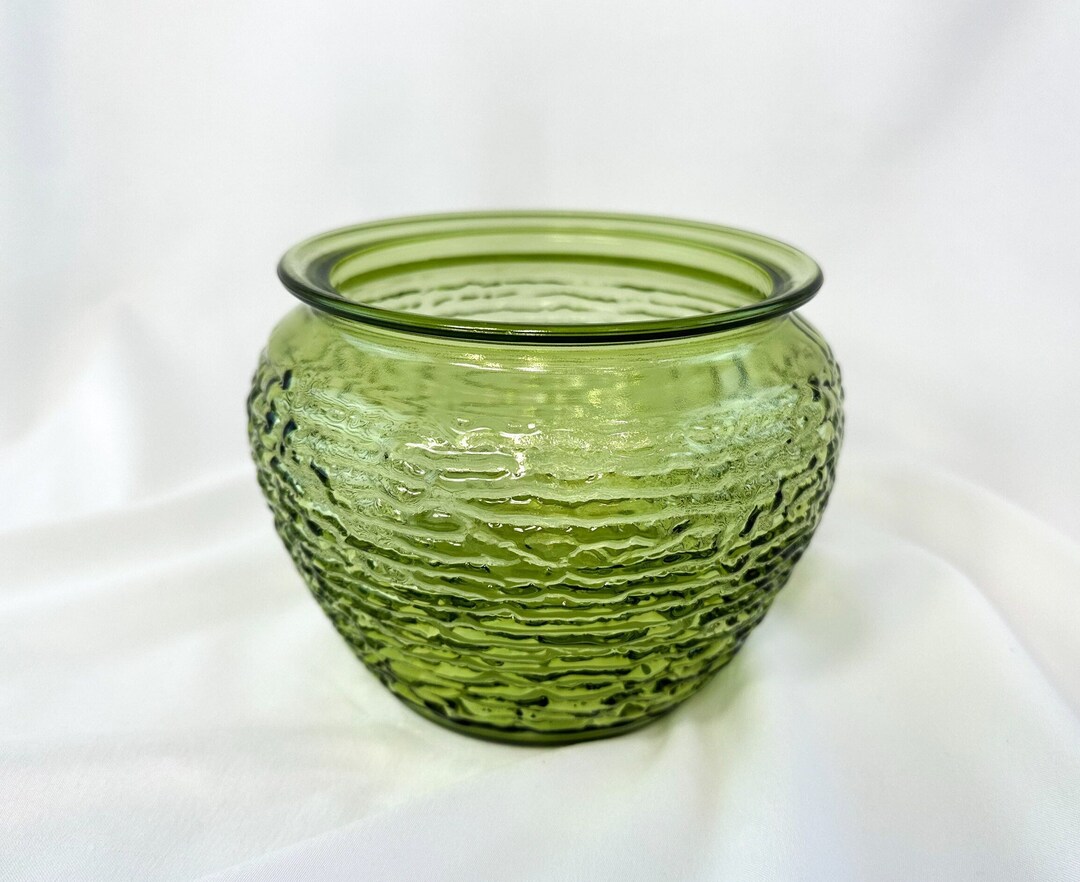 Vintage Soreno Green Glass Planter Avocado Green NAPCO Etsy