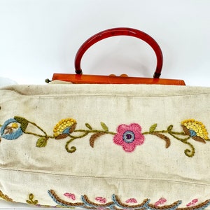 Sac à Main NINE WEST Satin Ivoire – Brodé Fleurs – Occasion Excellent état
