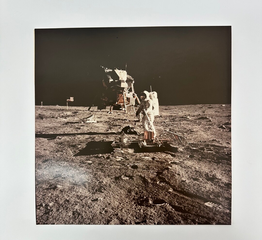 Buzz Aldrin Deploys Passive Seismic Experiment Apollo 11, 1969 Original ...