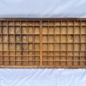 Large Vintage Hamilton Typeset Drawer, Printers Tray, Type Case, Letterpress Tray, Wooden Wall Display, Shadow Box