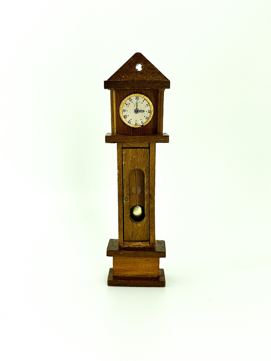 Vintage Wooden Dollhouse Grandfather Clock Etsy