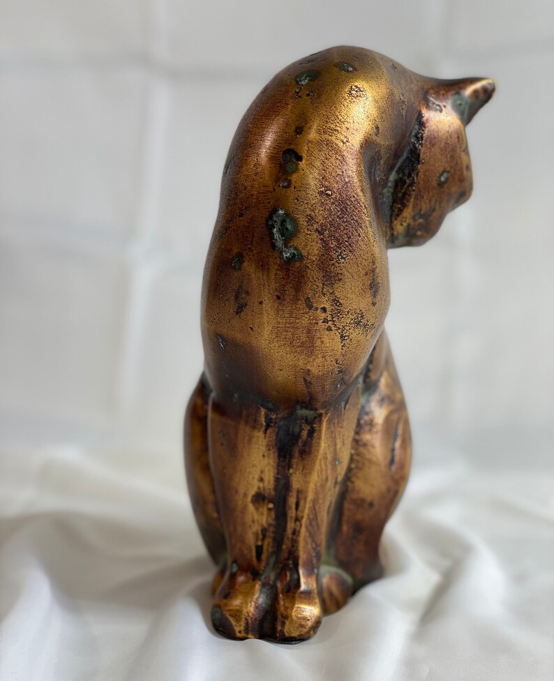 Midcentury Art Deco Cat Sculpture Statue Etsy