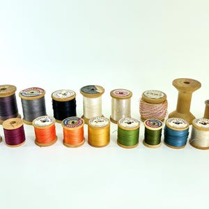 Vintage Wooden Spools Collection: Belding Corticelli, The American Thread Company, Clark&#39;s, Guderod Bros., Talon, Coats and Clark&#39;s
