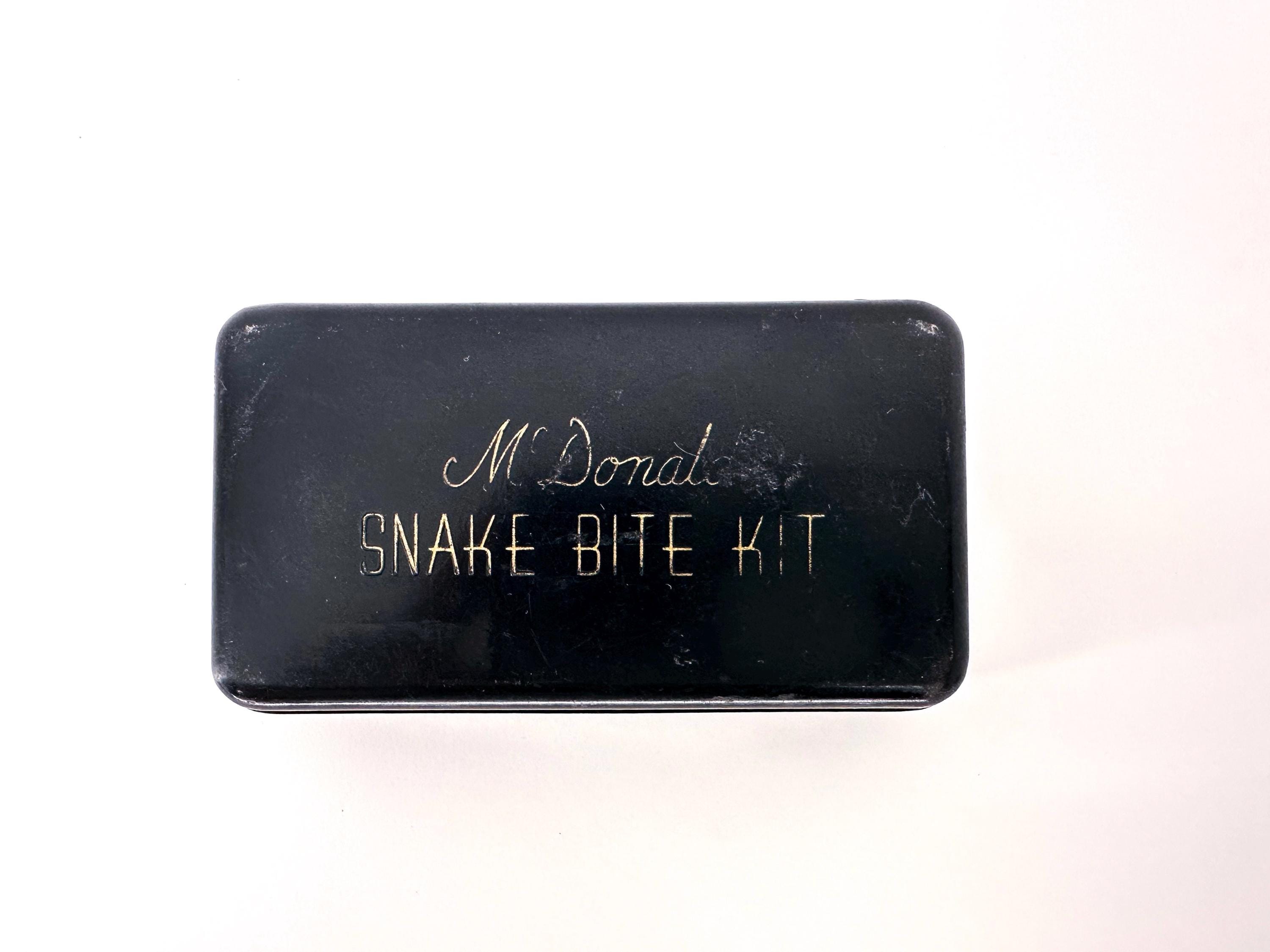 Vintage WWII Mcdonald Snake Bite Kit | Military-era First Aid Kit