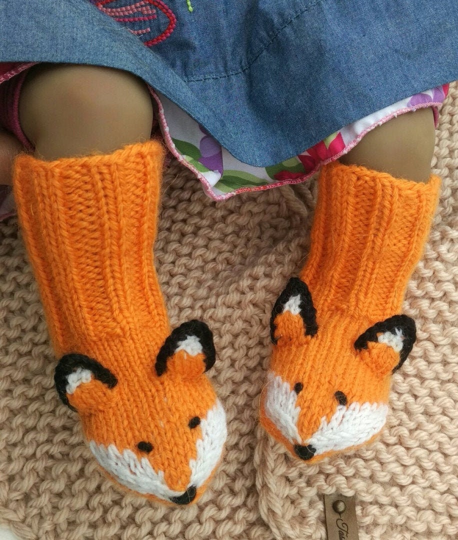 Animal Socks for Kid's Fox Socks Knit Warm Soft Baby | Etsy