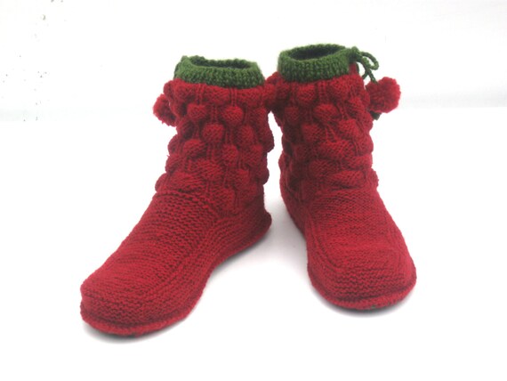 red slipper boots