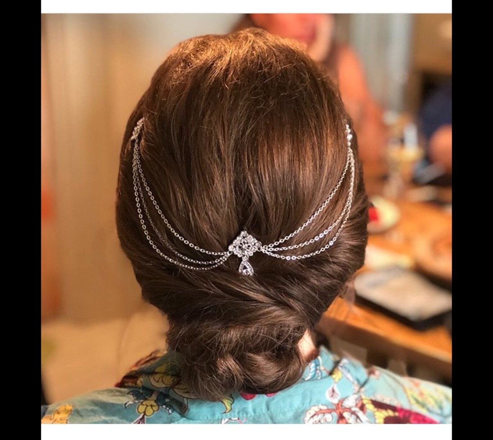 bridal hair chain headpiece