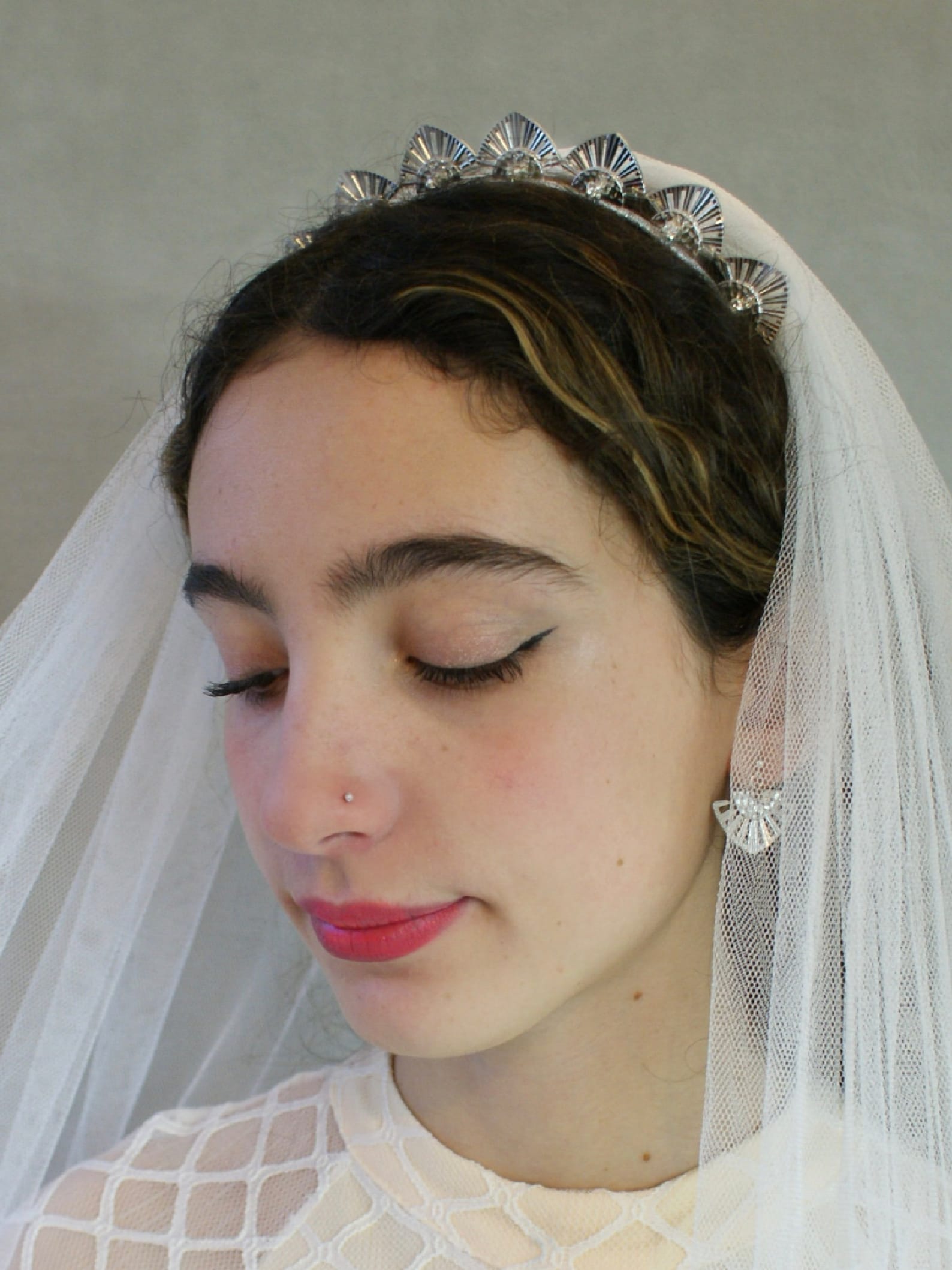 bridal halo headpiece