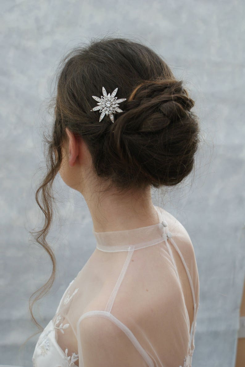 Star Bridal Headpiece Crystal Hair Comb Art Deco Wedding Hair Accessory Star Hair pin Bridesmaids Gift image 9