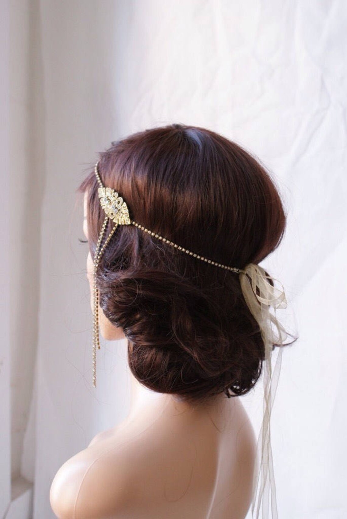 1920s headpiece black and gold