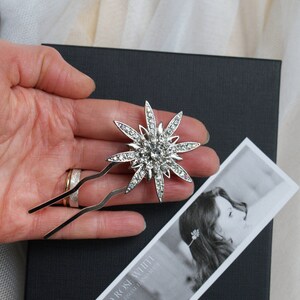Star Bridal Headpiece Crystal Hair Comb Art Deco Wedding Hair Accessory Star Hair pin Bridesmaids Gift image 4