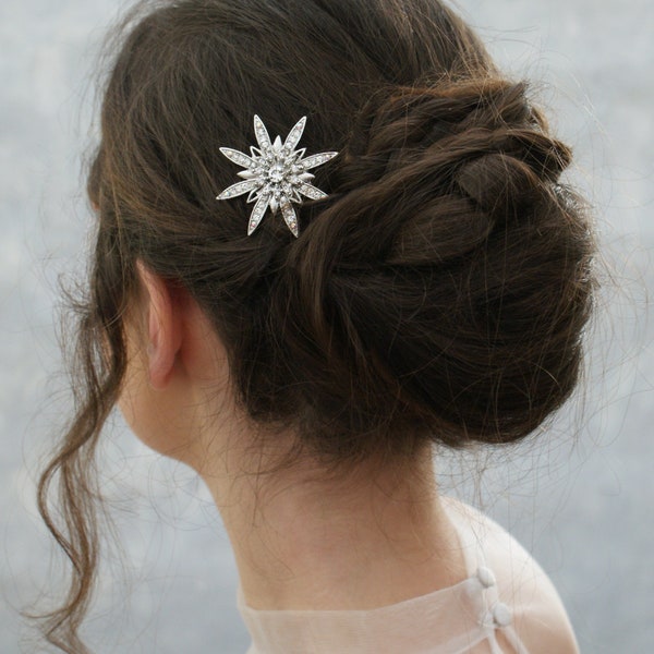 Star Bridal Headpiece - Crystal Hair Comb - Art Deco Wedding Hair Accessory - Star Hair pin - Bridesmaids Gift