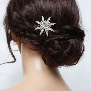 Star Bridal Headpiece Crystal Hair Comb Art Deco Wedding Hair Accessory Star Hair pin Bridesmaids Gift image 7