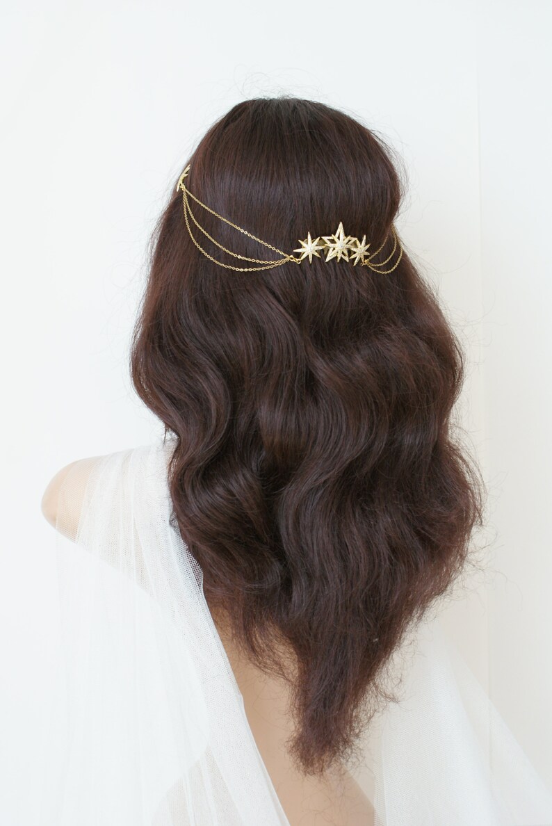 bridal hair chain headpiece