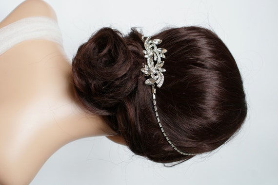 1920s Wedding Headpiece Vintage Bridal Headpiece Crystal Etsy