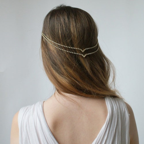 bridal chain headpiece