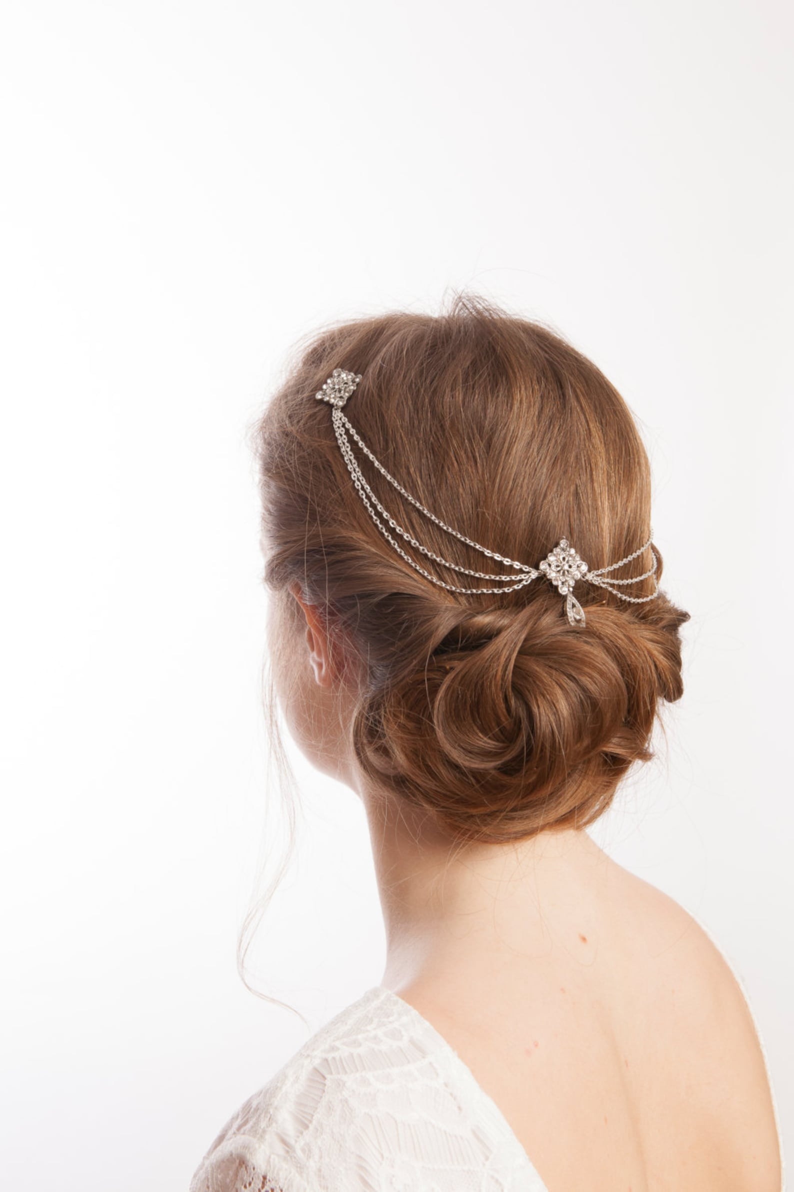 bridal hair chain headpiece