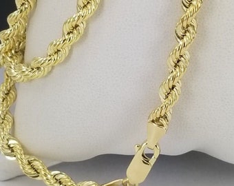 Cadena Torsal en Oro de 14K, 14K Gold Rope Chain