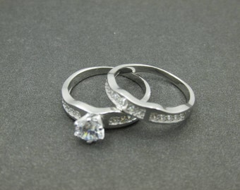 Anillo de compromiso en plata fina