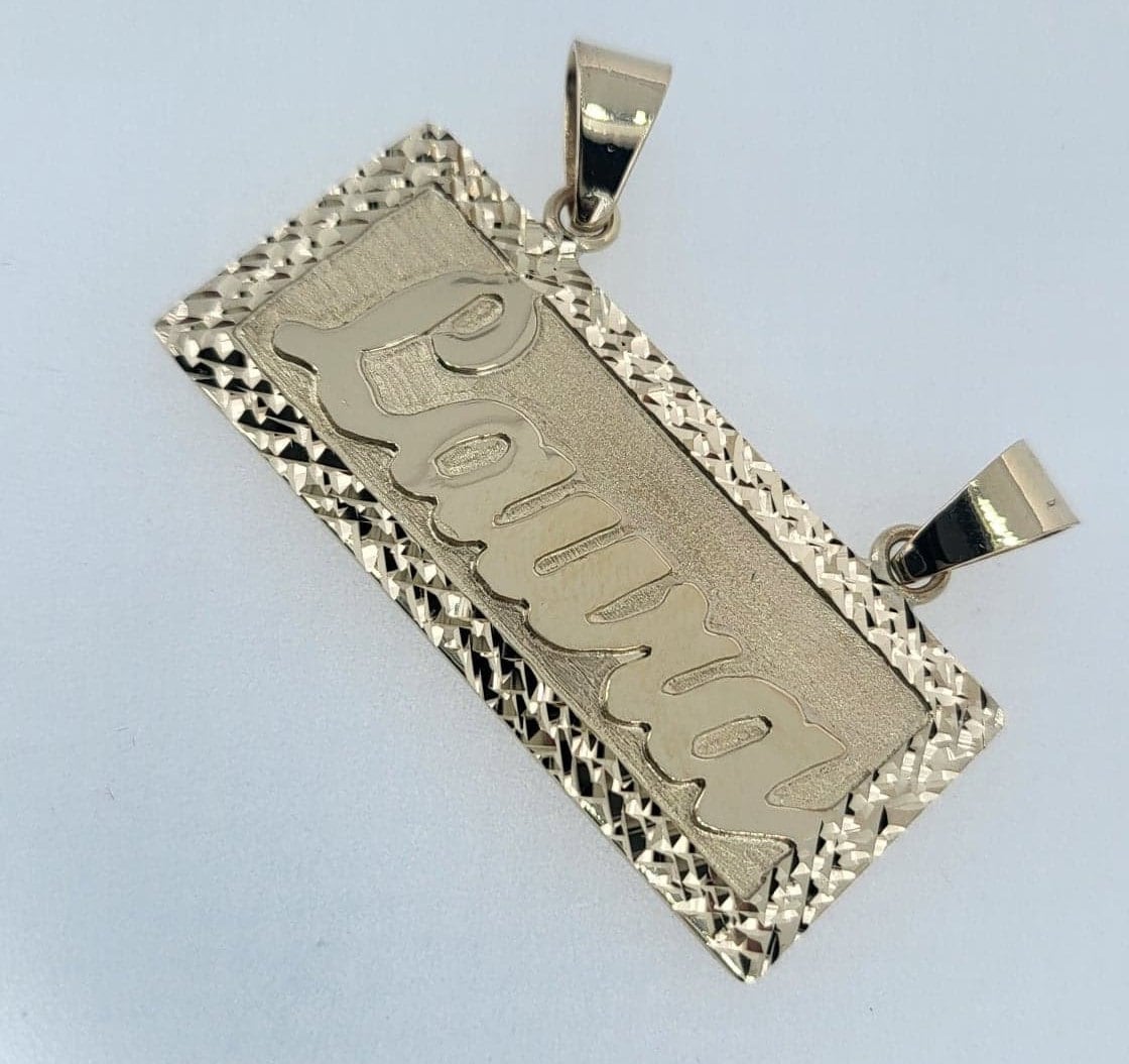 14k Gold Plated Personalized Name Plate Necklace – Any Name, Free Chain & Shipping
