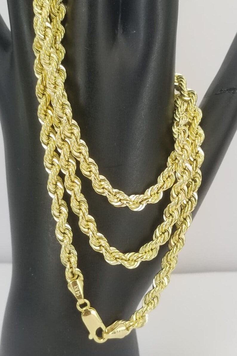 Cadena Torsal En Oro De 14K 14K Gold Rope Chain Etsy