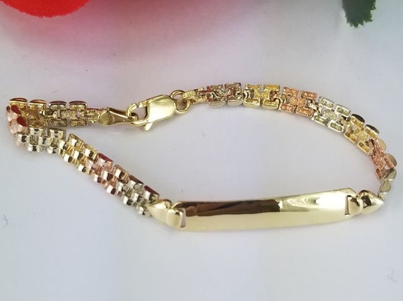 14K Gold Bracelet for Girls Esclava Niña en Oro 14K - Etsy España