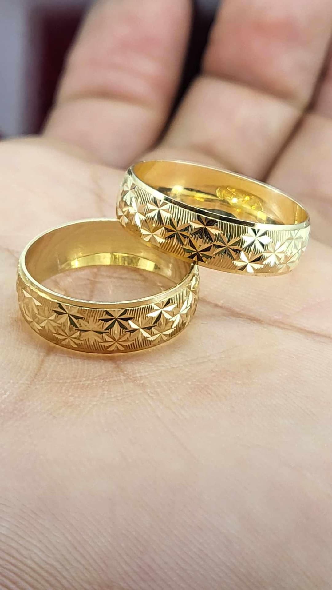 14k Giallo Solido Oro 7mm Da Uomo Taglio Diamante Collana Italiano