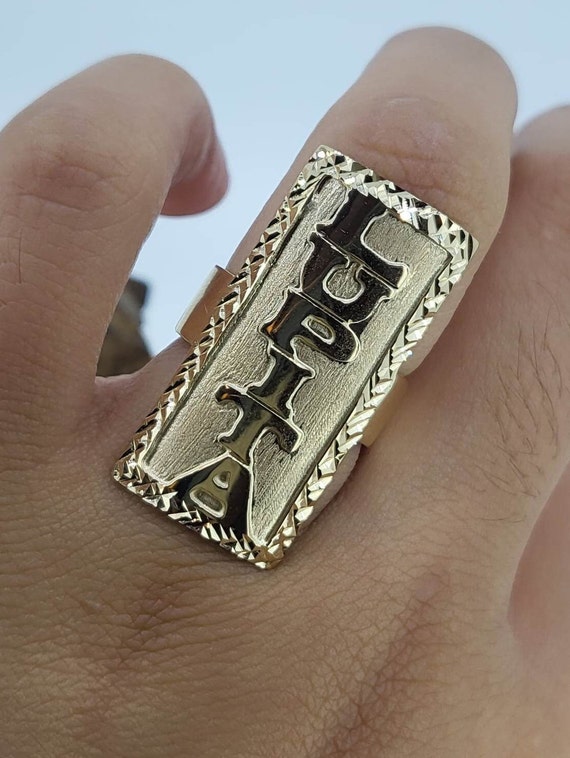 Anillo personalisado en Oro de 14K, 14k gold personalized ring