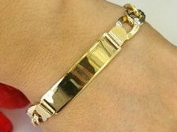 Gold Bracelet for En Oro 14K Para Hombre - Etsy