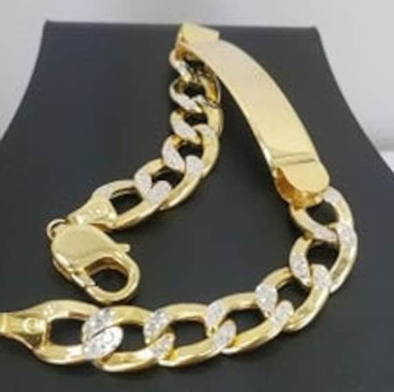 Judías verdes leninismo distorsionar 14K Gold Bracelet for Men / Esclava En Oro 14K Para Hombre - Etsy