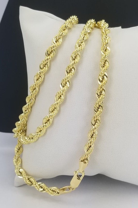 Cadena Torsal En Oro De 14K 14K Gold Rope Chain Etsy