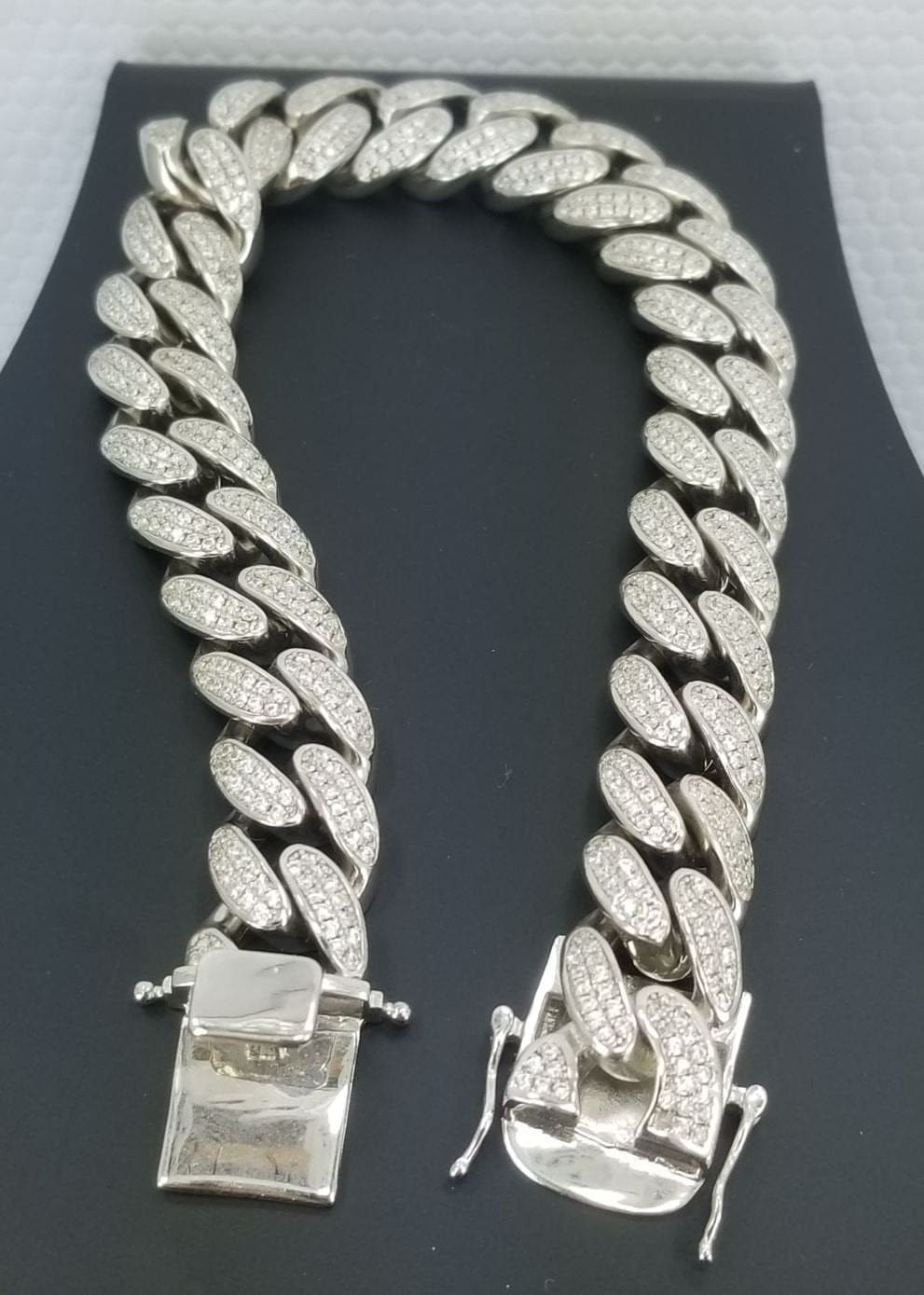 Fine Silver 925 Curb Link Bracelet / Esclava en Plata Fina 925
