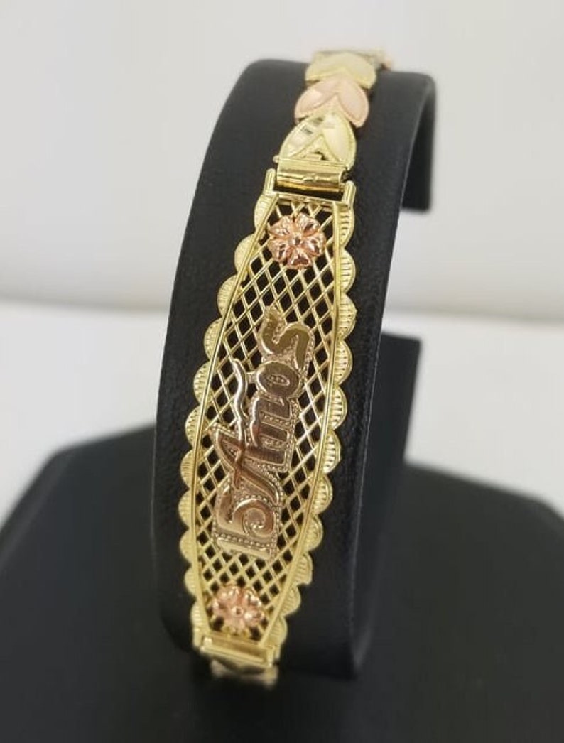 14K Gold Quinceanera Bracelet Pulcera De Quinceanera En Oro Etsy