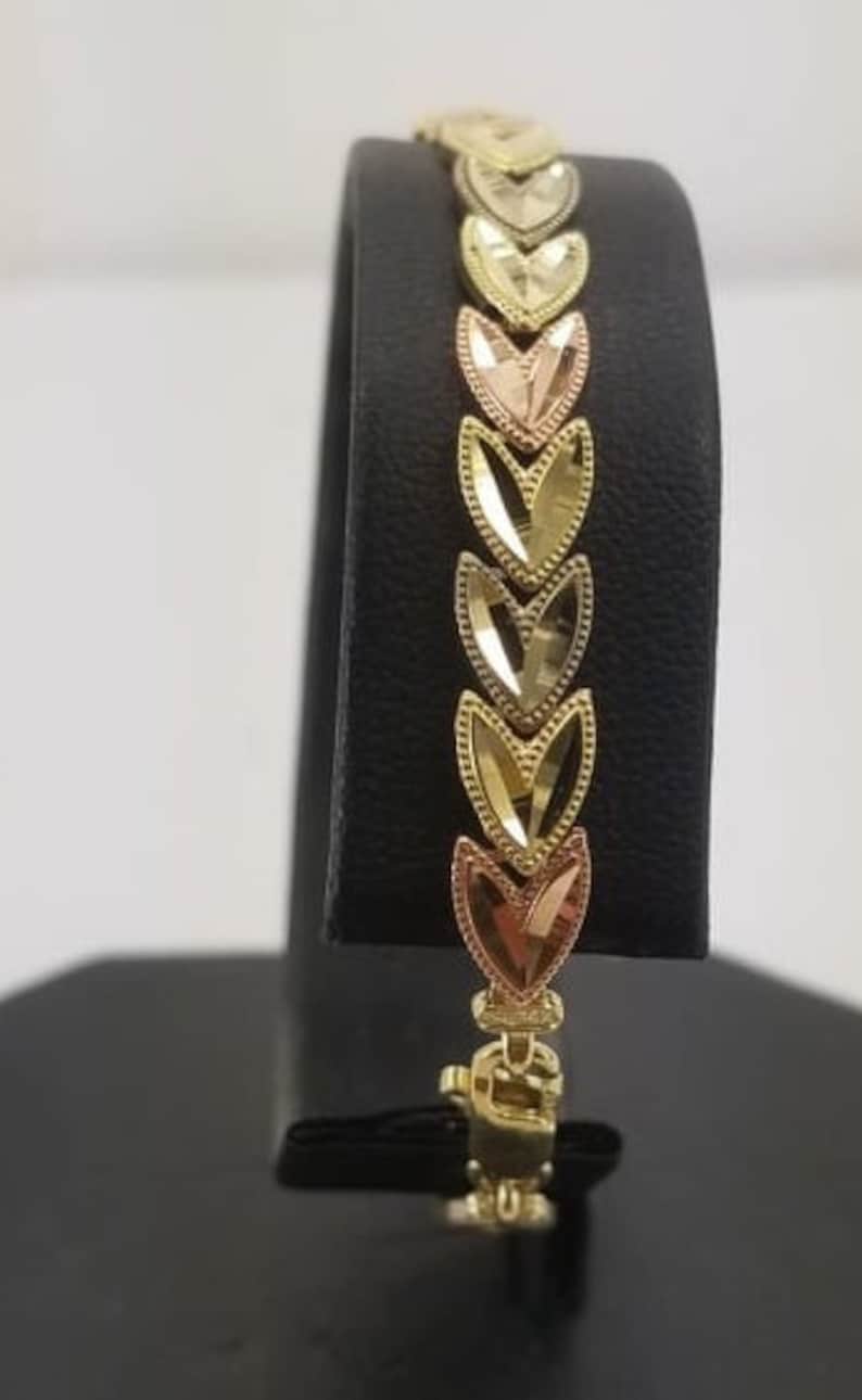 14K Gold Quinceanera Bracelet Pulcera De Quinceanera En Oro Etsy